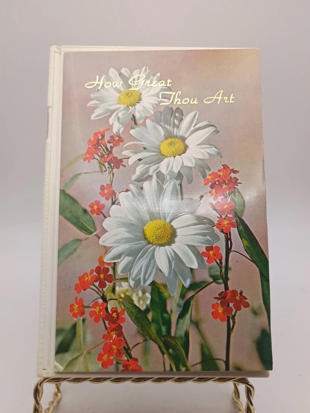 How Great Thou Art Floral VTG Music Box products unusual sentiments with music